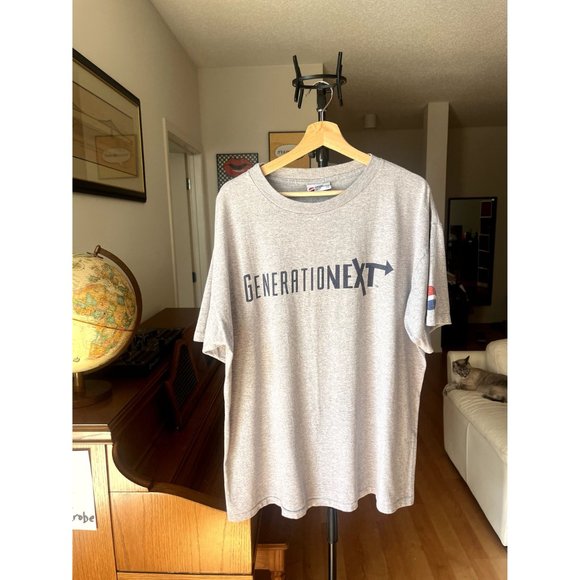 VINTAGE PEPSI LOGO NEXT GENERATION SINGLE STITCH GREY T SHIRT SIZE L/XL 80S 90S - Picture 2 of 5